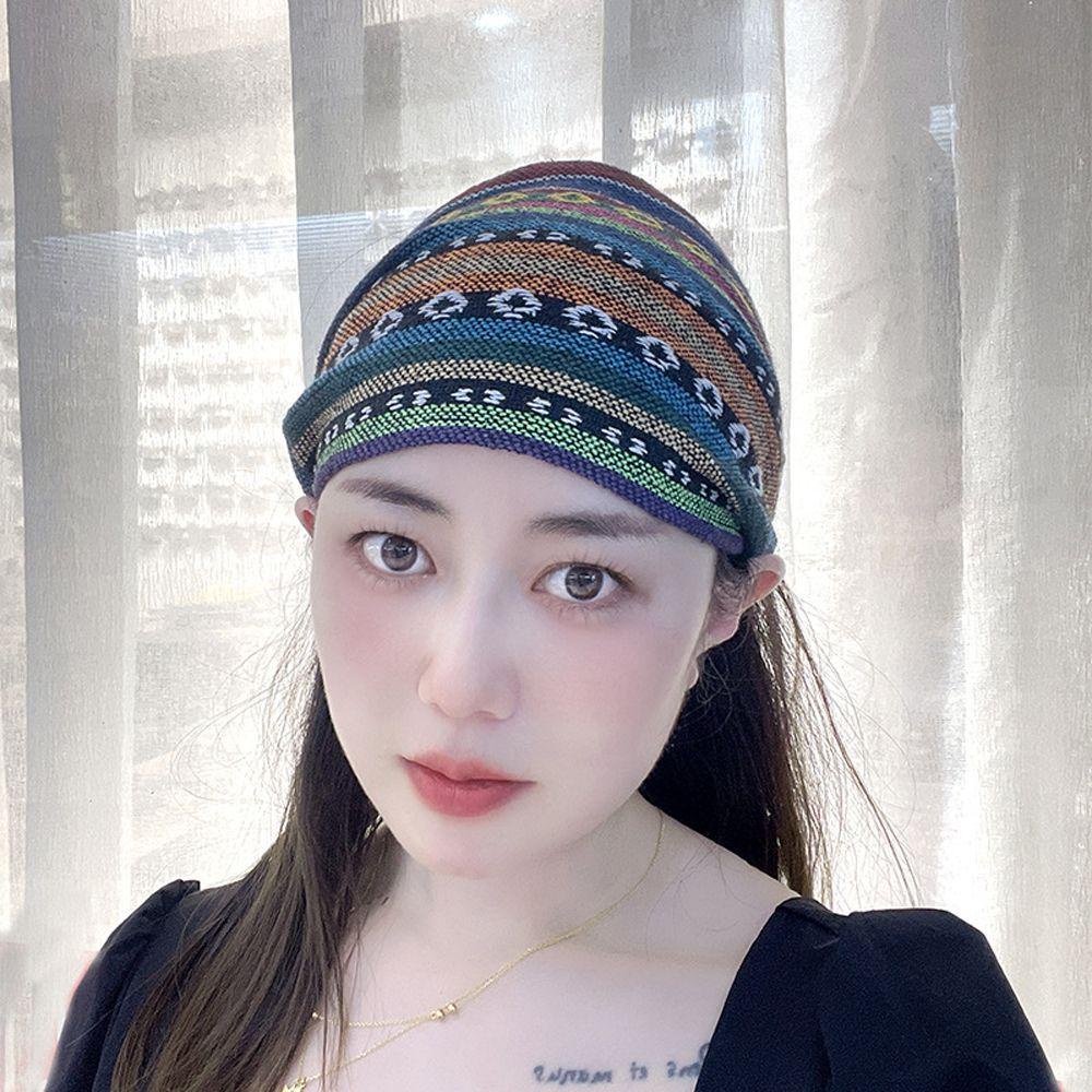 Băng Đô Cài Tóc 26Eddie Họa Tiết Hình Học Phong Cách Dân Tộc Vintage Rửa Mặt Cho Nữ