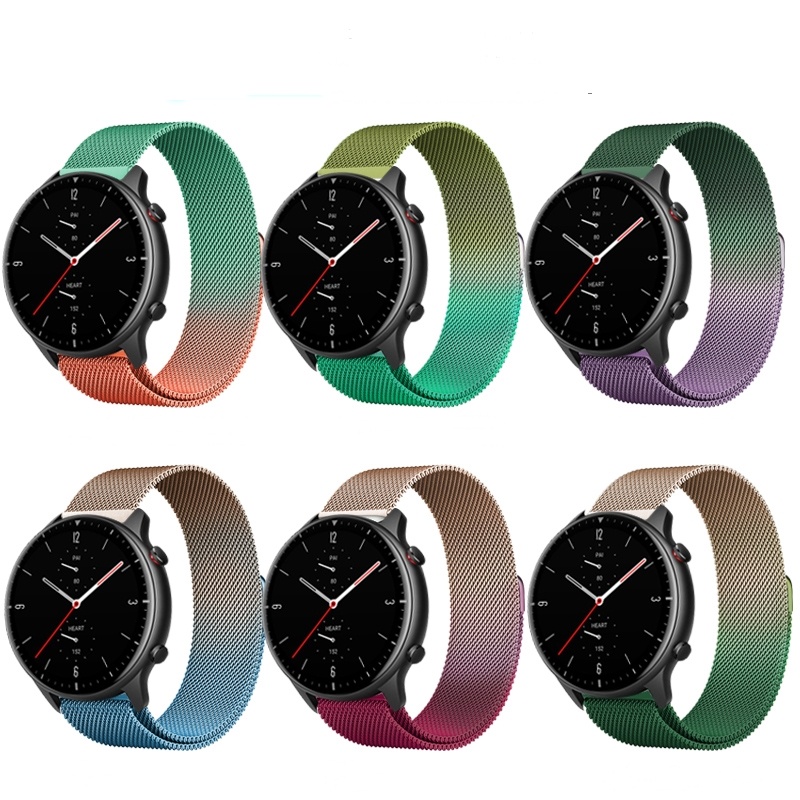 Dây Đeo Kim Loại 20mm 22mm Cho Đồng Hồ Thông Minh Amazfit Bip 3 Pro/ GTS2 Mini/ GTR 3 2e