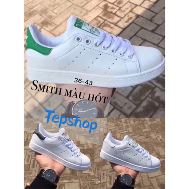 (Freeship)GIÀY THỂ THAO STAN SMITH ĐEN/TRẮNG/XANH LÁ NAM/NỮ | BigBuy360 - bigbuy360.vn