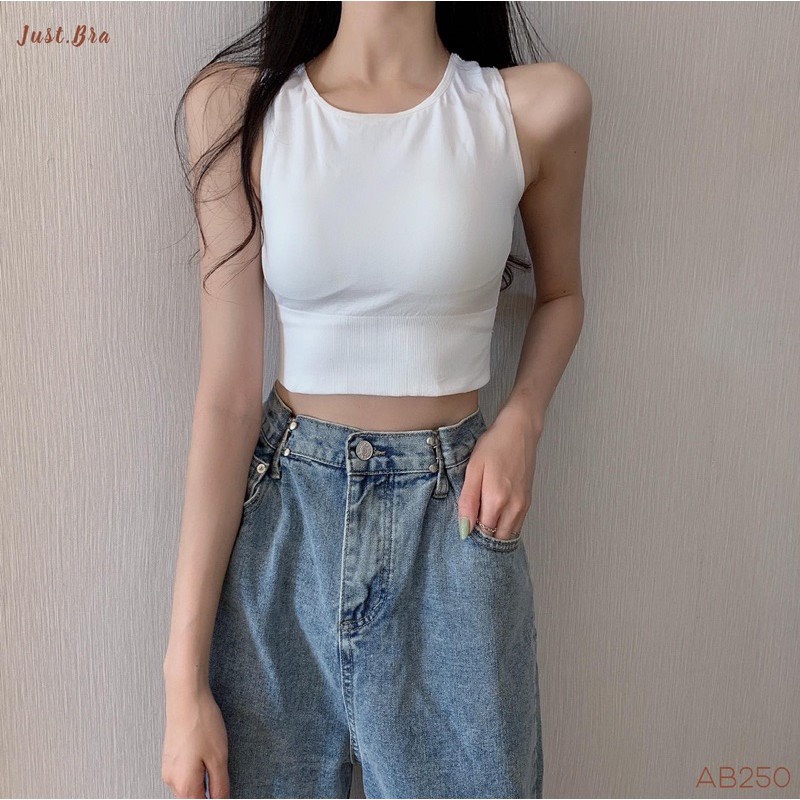 Áo Croptop 3 Lỗ Nữ Sát Nách Cổ Tròn - Áo Bra Nữ Dạo Phố - Dạo Biển, Tập Thể Thao Gym, Yoga, Zumba