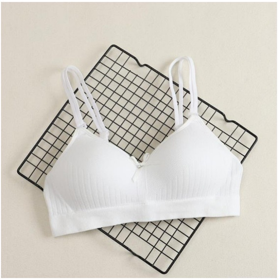 Áo lót bầu không gọng đệm mỏng êm mềm, Áo bralette cài sau dây quai mảnh tháo được tiện lợi