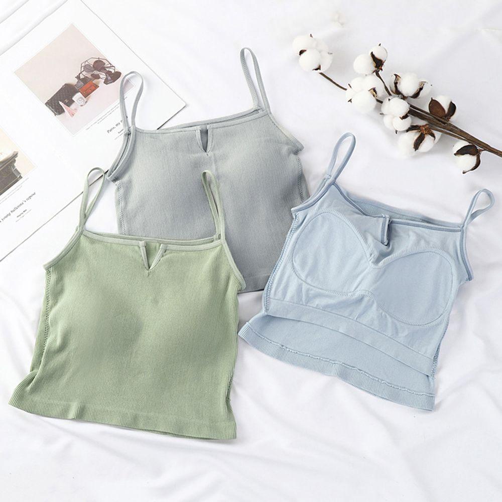 OCEANMAP Áo Lót Croptop Hai Dây Hở Lưng Gợi Cảm Cho Nữ