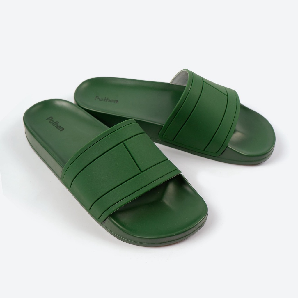 Dép nam nữ quai ngang slipper Pathon quai PVC và đế PU xanh lá mẫu 1 SD54