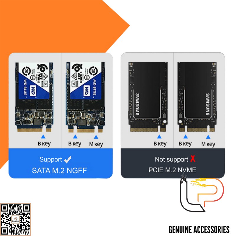 HỘP ĐỰNG Ổ CỨNG M2 (NGFF) BAMBA B3 - BOX SSD M2(NGFF) RA SATA 3 BAMBA B3