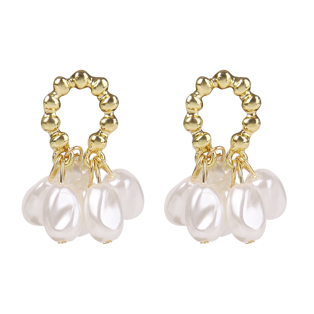 Hoa Tai Dáng Dài Đính Ngọc Trai Nhân Tạo Thời Trang