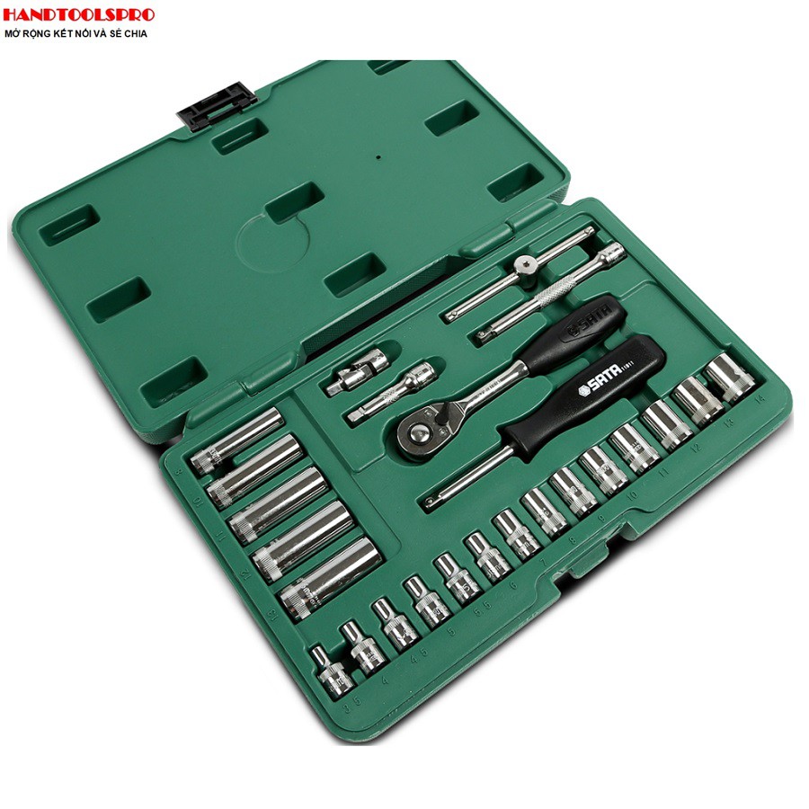 1/4″ Bộ tuýp 25 chi tiết Sata 09-001 (09001)