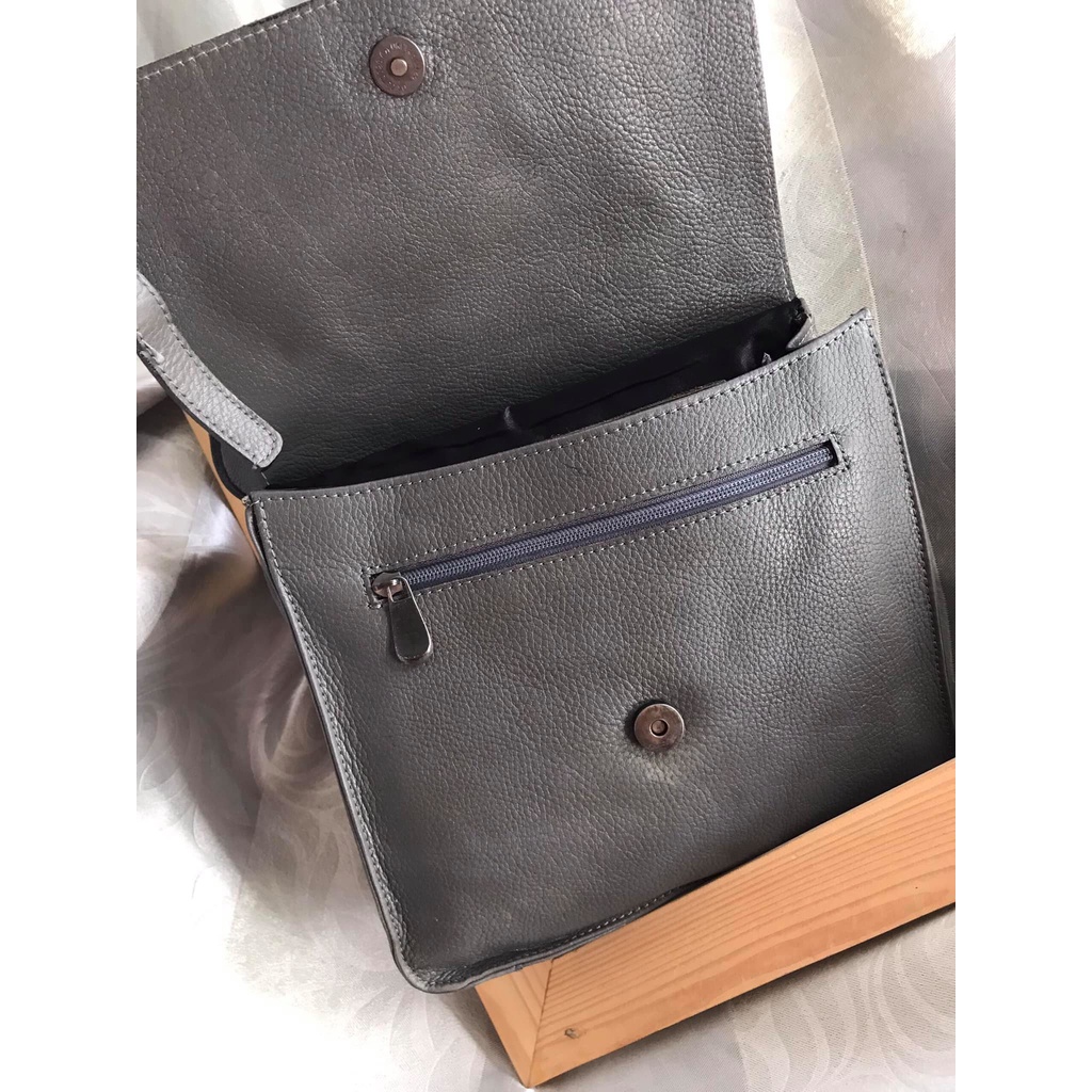 Túi đeo chéo da thật unisex