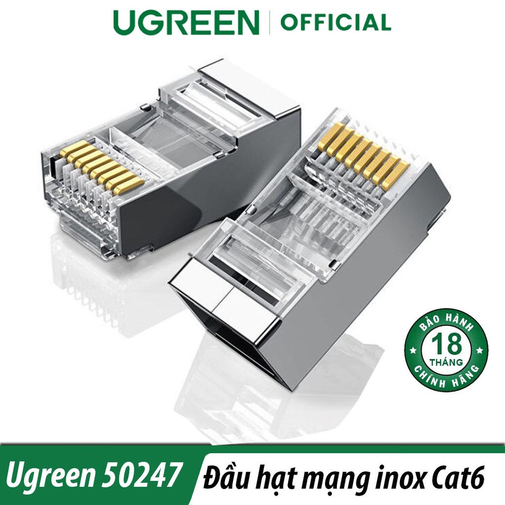 Đầu Bấm Mạng RJ45 Cho Dây Cat6 Ugreen 50247 Chính Hãng