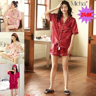 Pyjama lụa đỏ cao cấp siêu mềm nhẹ - Micha