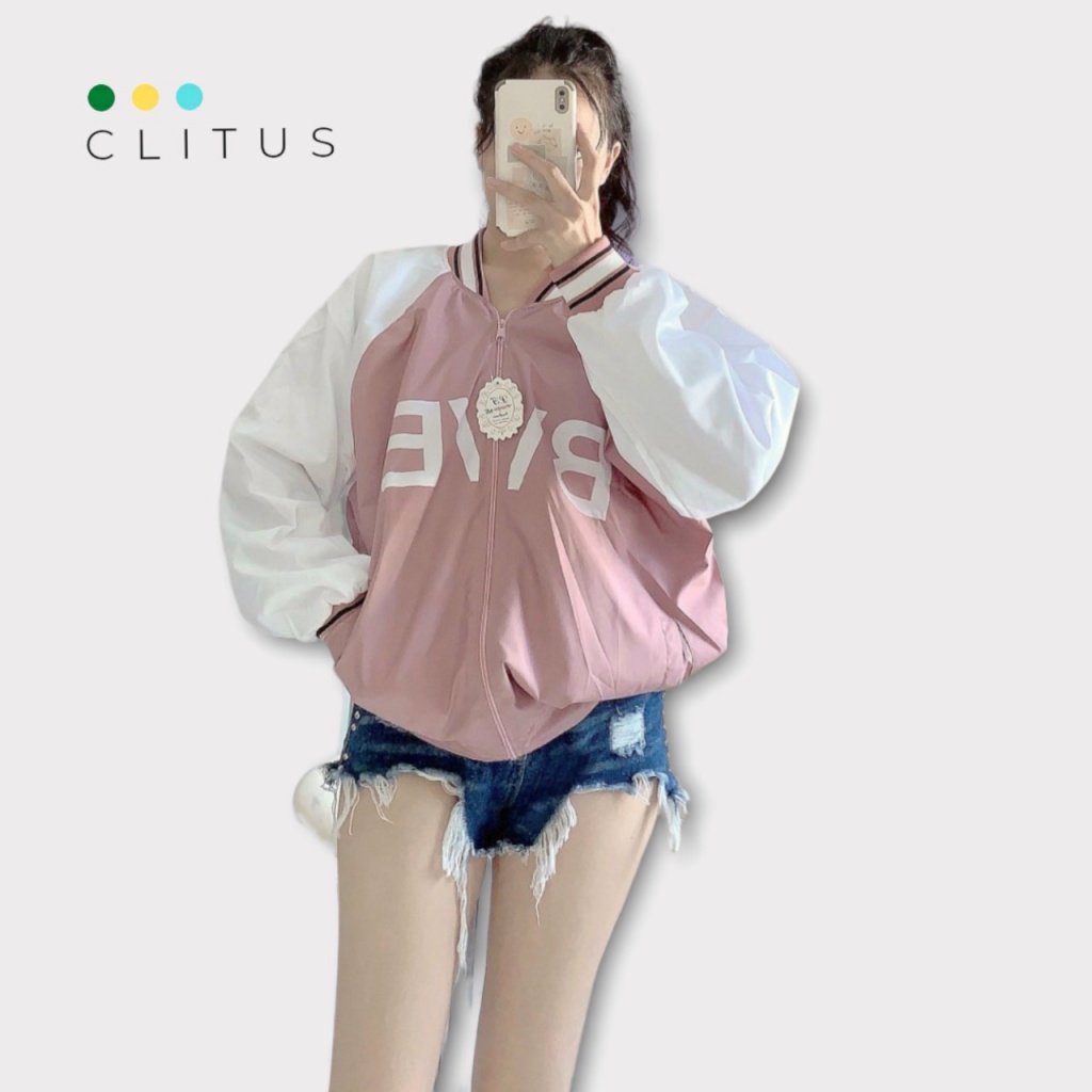 Áo Khoác Bomber Form Rộng Nữ 2 Lớp Chuẩn Form Cực Xinh - Clitus Fashion