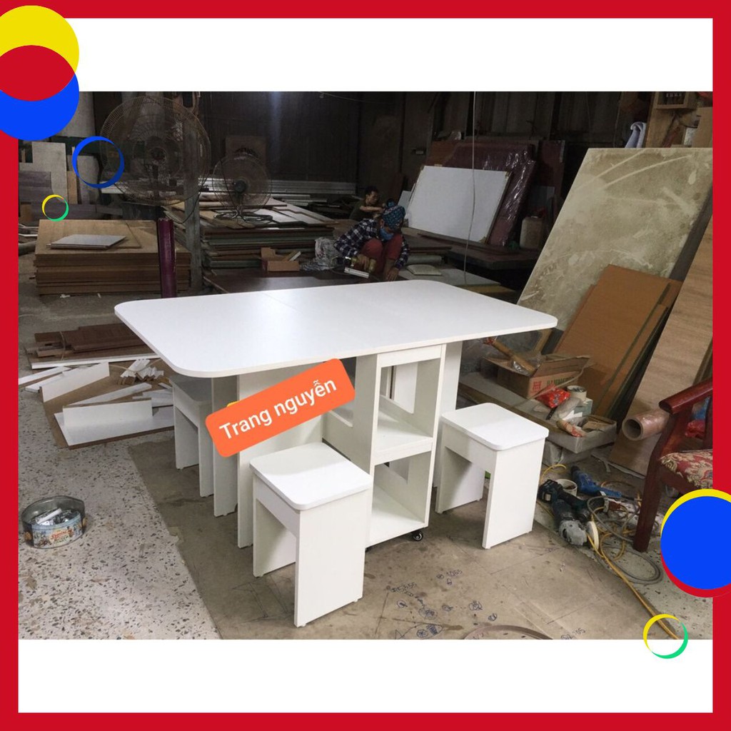 BÀN ĂN THÔNG MINH GỒM 4 GHẾ NHÉT GỌN BÊN TRONG | BigBuy360 - bigbuy360.vn