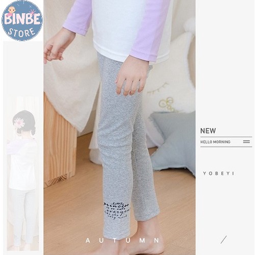 Quần Legging Cho Bé, Quần Legging Yobeyi Cho Bé Gái Co Giãn 4 Chiều, Lên Dáng Cực Xinh