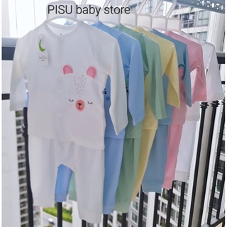 Moon - Bộ dài tay cài giữa vải sợi tre xinh yêu mẫu mới 2022 cho bé 3-7kg