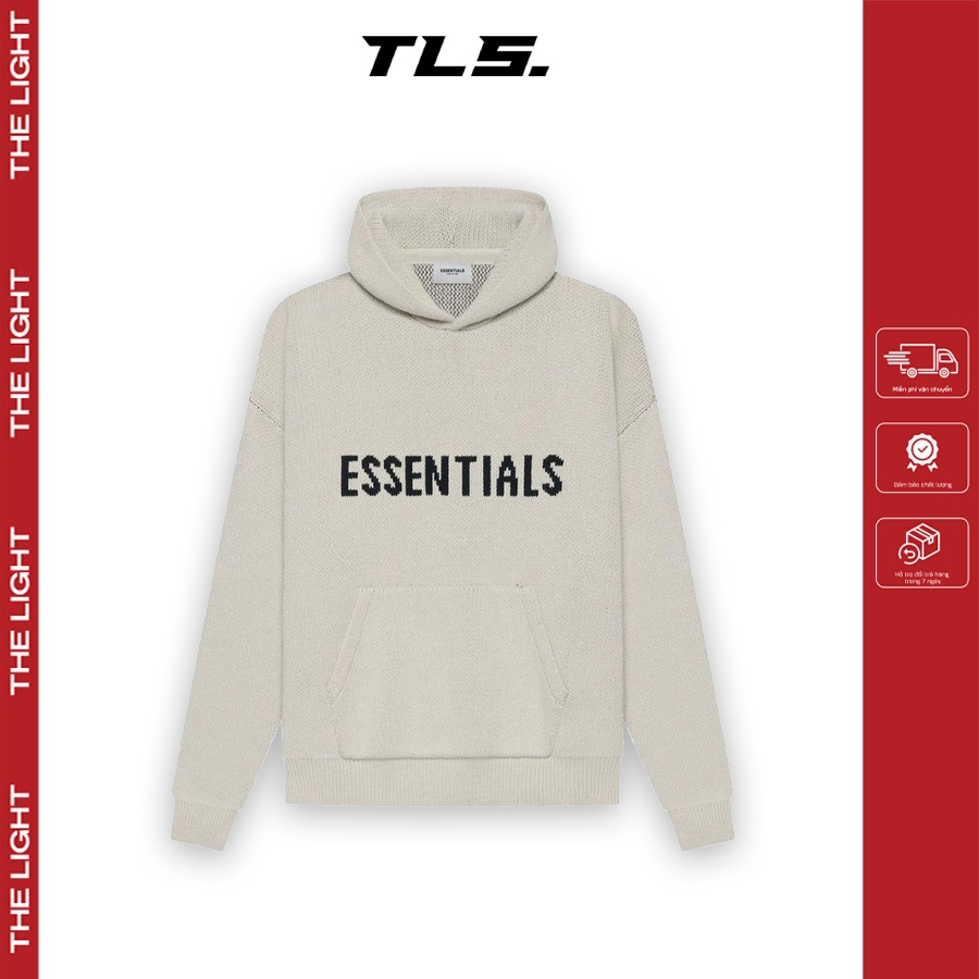 Áo hoodie len knit FEAR OF GOD FOG ESSENTIALS ss20 moss phong cách unisex chất liệu len đan cao cấp