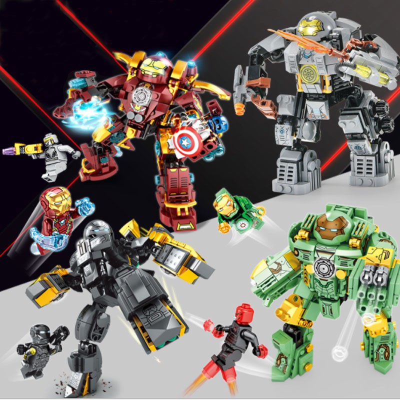 Đồ chơi lắp ráp siêu anh hùng - mô hình hulk thanos  iron man