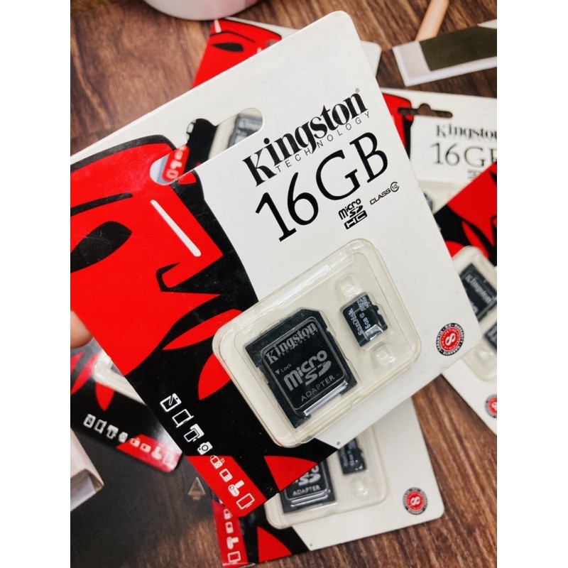 Thẻ nhớ 16GB Kingston MicroSD Class 10 (Kèm Adapter) | BigBuy360 - bigbuy360.vn