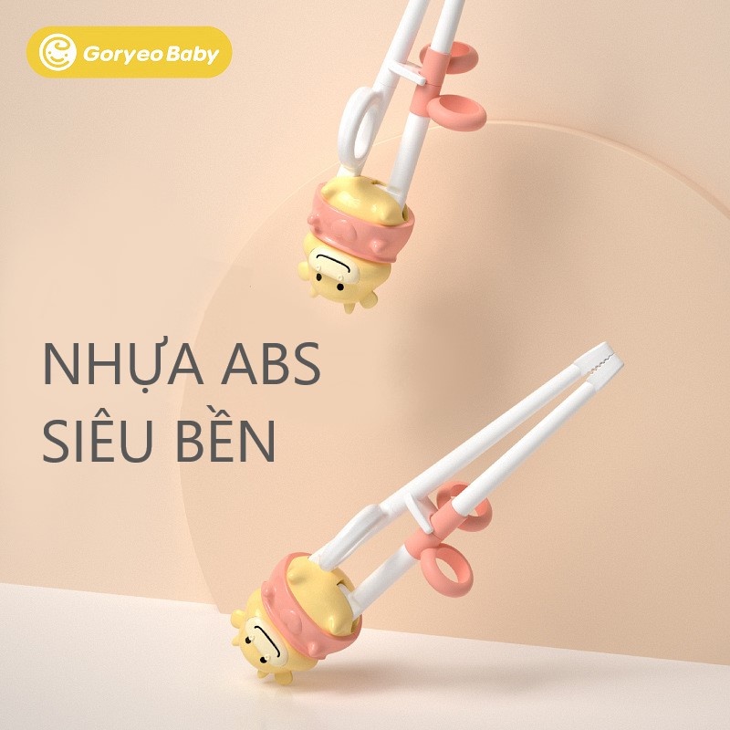 Đũa Tập Ăn Goryeo Baby Xỏ Ngón Cho Bé Chất Liệu Nhựa Abs Cao Cấp, Hình Con Vật Ngộ Nghĩnh