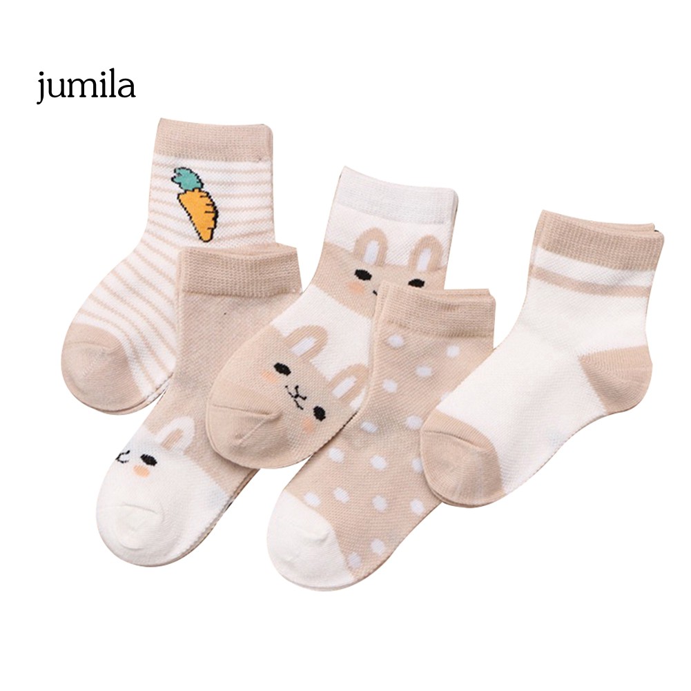 Set 5 Đôi Vớ Cotton Thoáng Khí Cho Bé