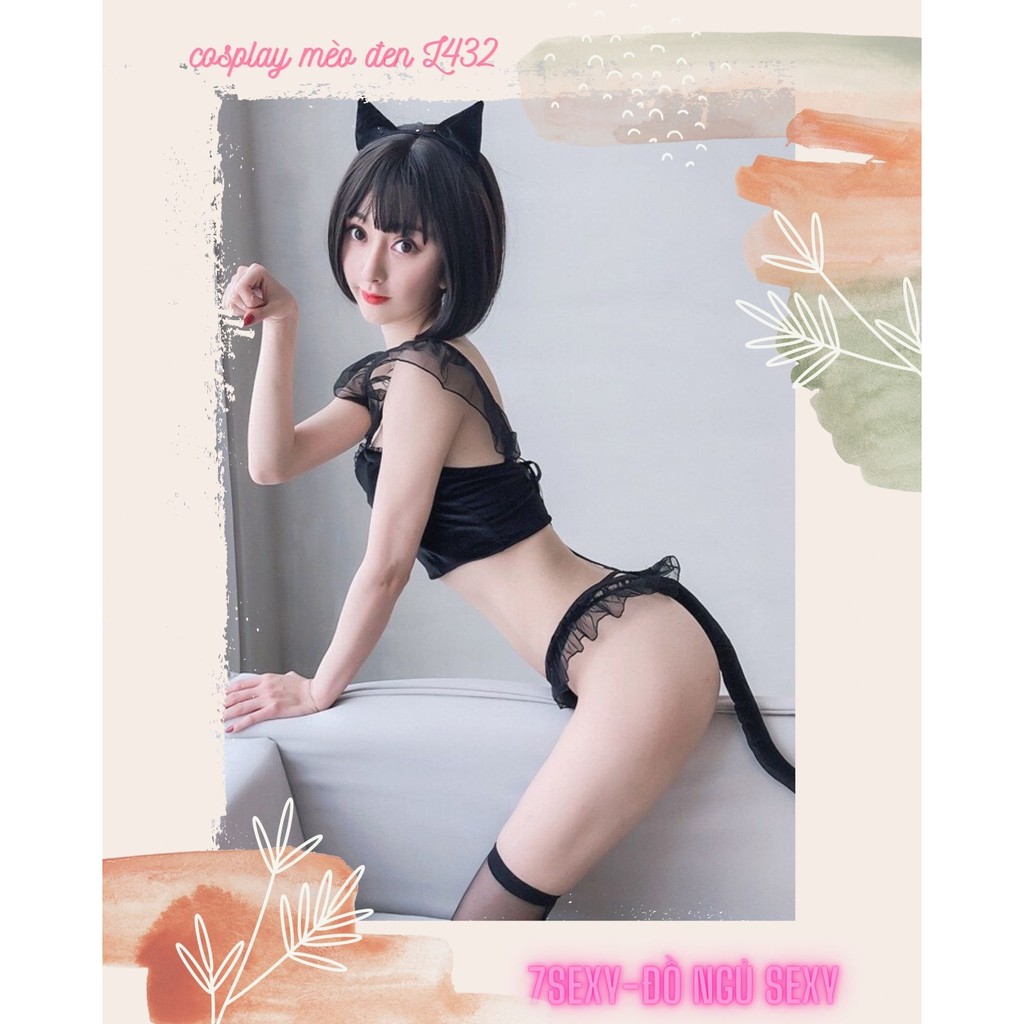 Đồ ngủ cosplay Cao cấp mèo đen đáng yêu 7Sexy L432 | BigBuy360 - bigbuy360.vn