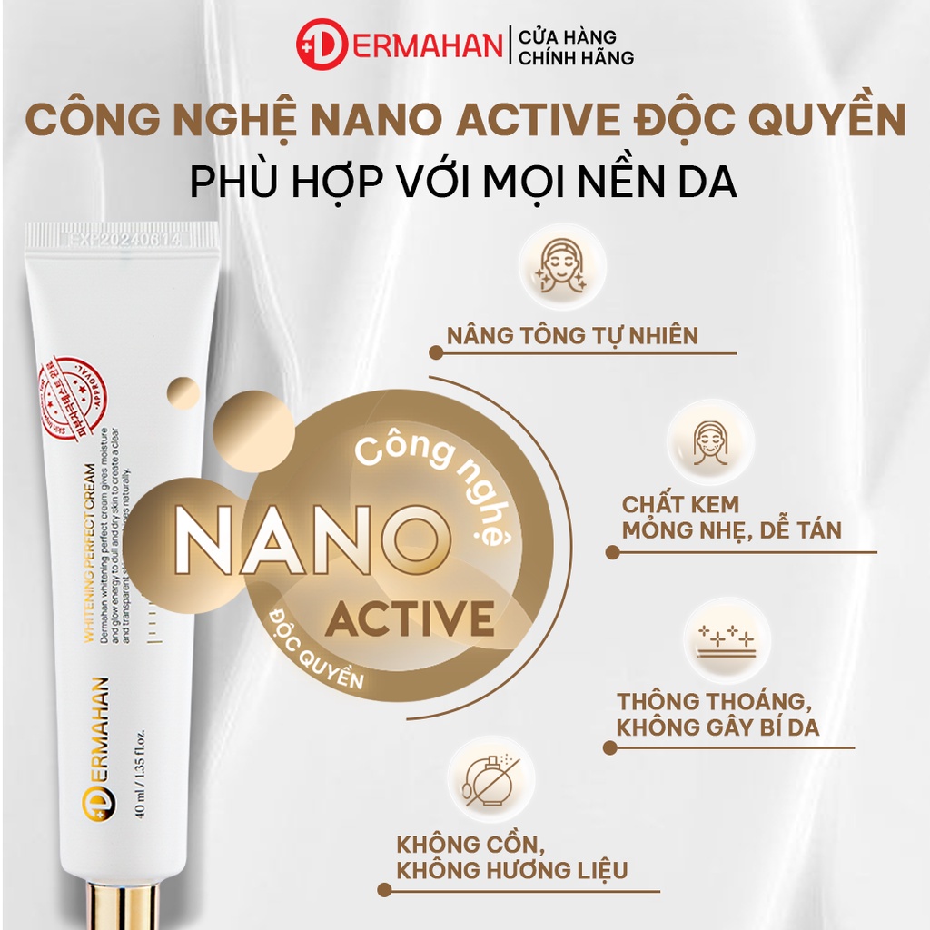 Kem Dưỡng Đa Năng 3 in 1 Dermahan Whitening Perfect Cream 40ml