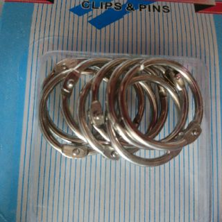 Móc khoen tròn mở làm sách vải 4 size