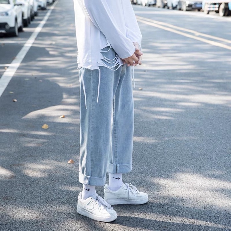 Quần jeans baggy suông , rộng -q4- mang phong cách hàn quốc hottrend 2022