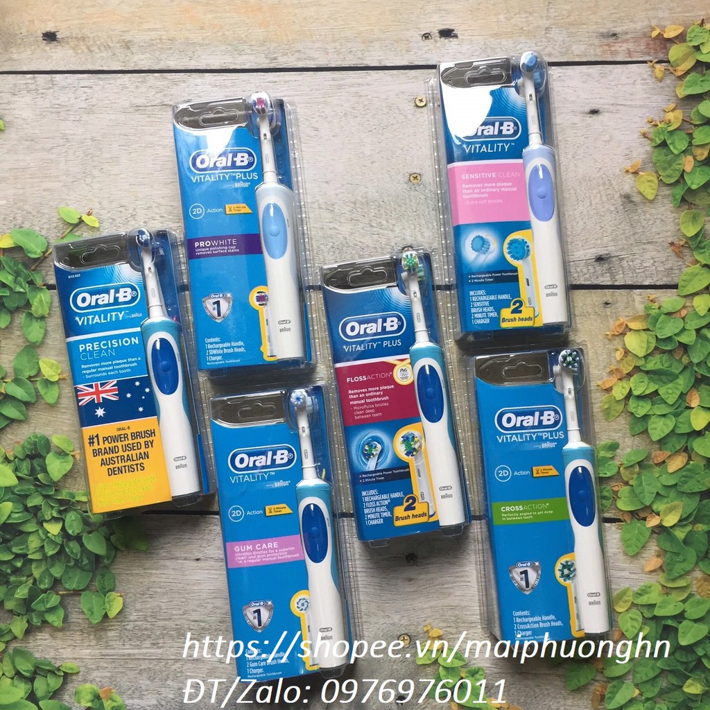 Bàn chải điện chính hãng Oral B đủ loại