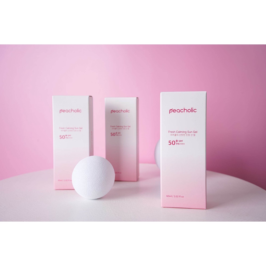 Kem Chống Nắng Peacholic Fresh Calming Sun Gel Nâng Tone 2-3 Lần, Dưỡng Trắng Sáng Da SPF 50+,PA++++ thể tích 60ml