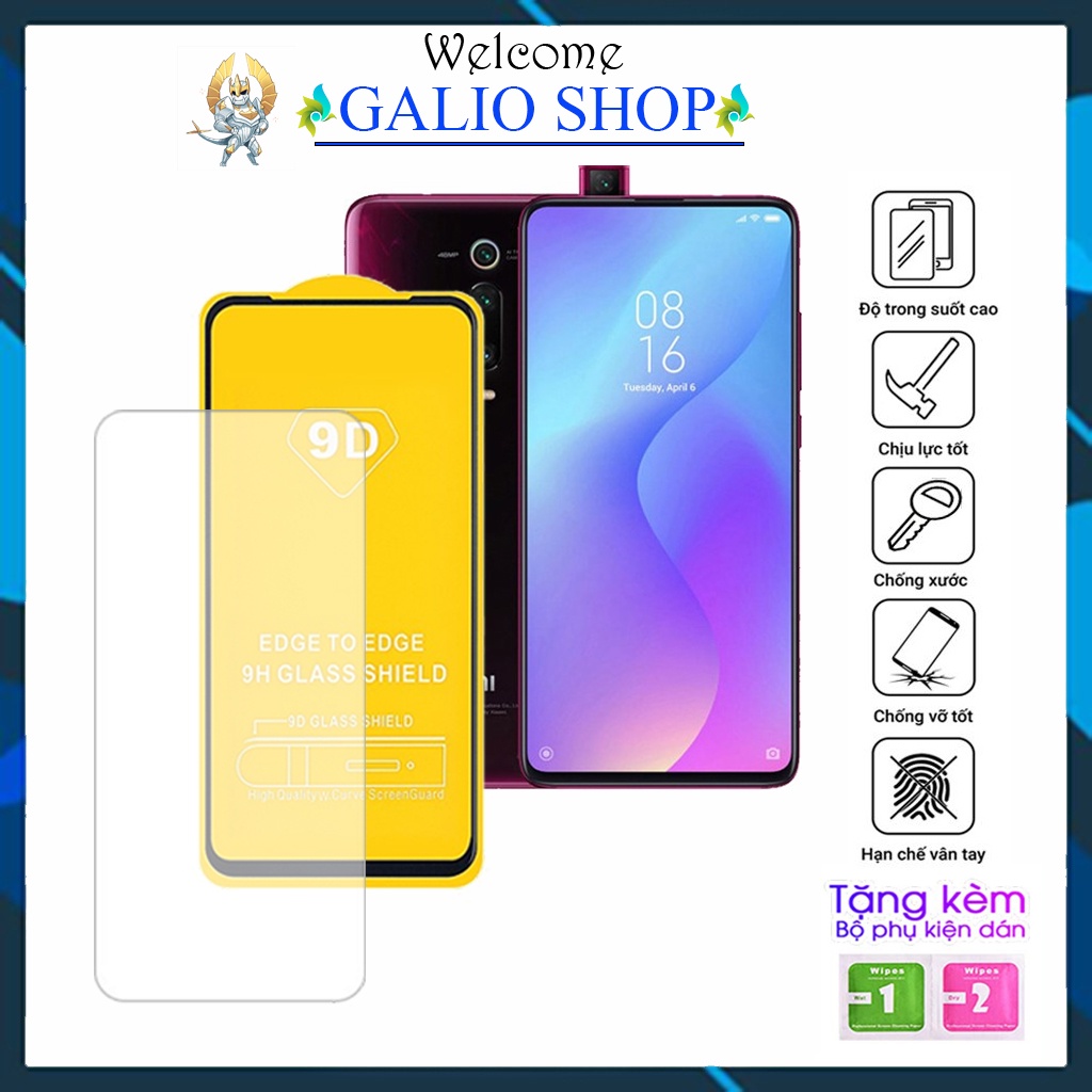 Kính cường lực Xiaomi Mi 9T Mi 9T Pro full màn trong suốt chống trầy xước rơi vỡ màn hình tặng kèm khăn lau