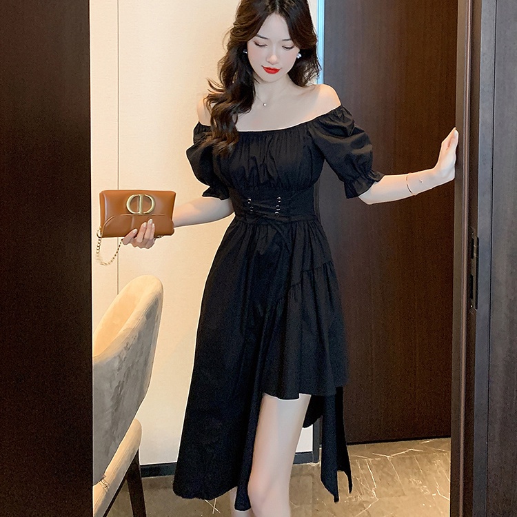 Váy tay phồng đầm khoét eo váy cá tính váy nữ xinh đầm dự tiệc sang trọng đầm thiết kế váy midi váy sang chảnh Váy dạ hội đầm công sở váy hàn quốc váy trắng