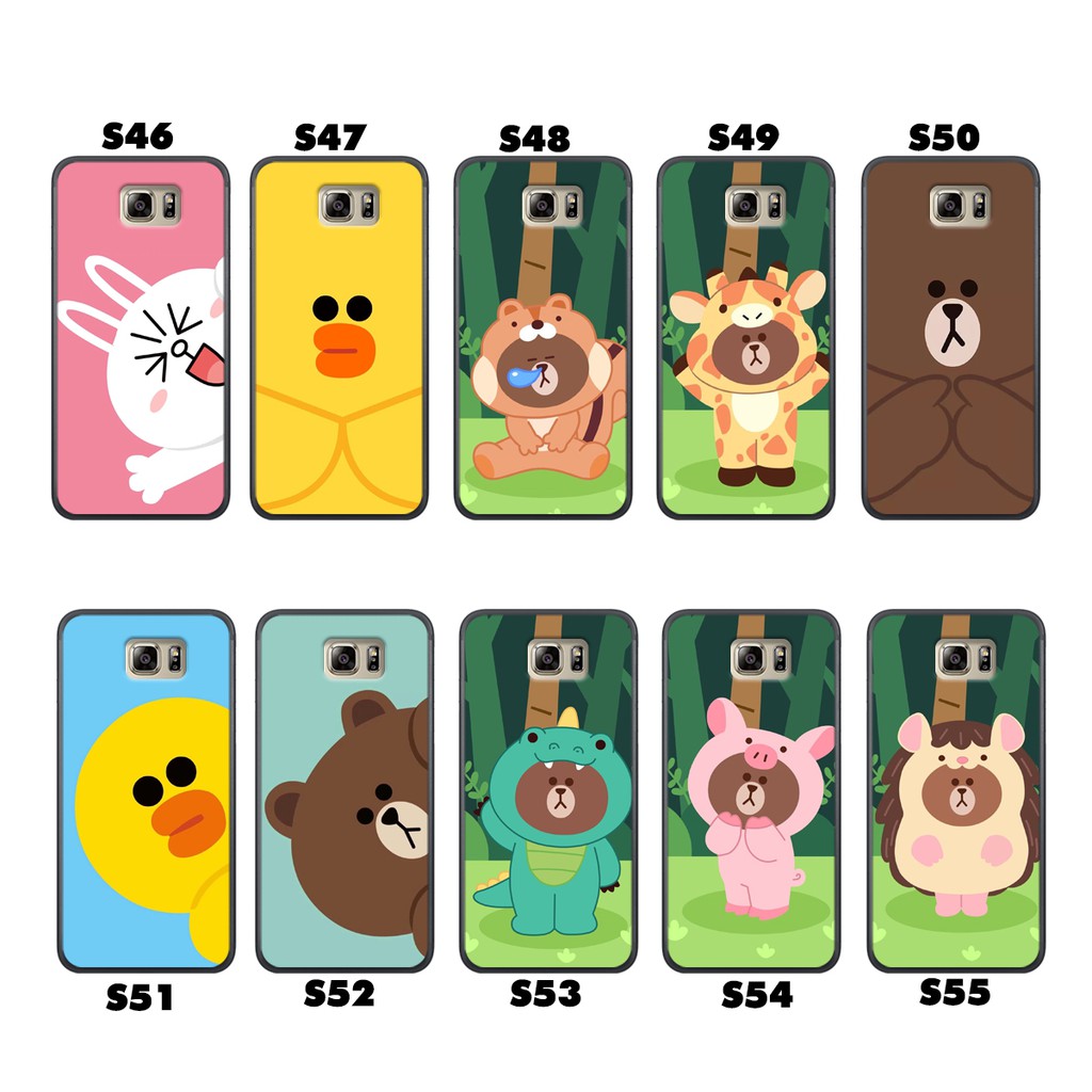 [Freeship toàn quốc từ 50k] ỐP LƯNG SAMSUNG S6 S6 EDGE S7 S7 EDGE IN HÌNH THỎ CONY GẤU BROWN SIÊU CUTE