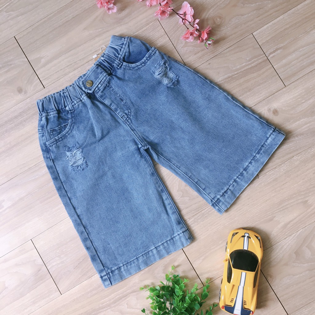 Quần Jean Lửng Bé Trai Size 22-36kg form ngang gối