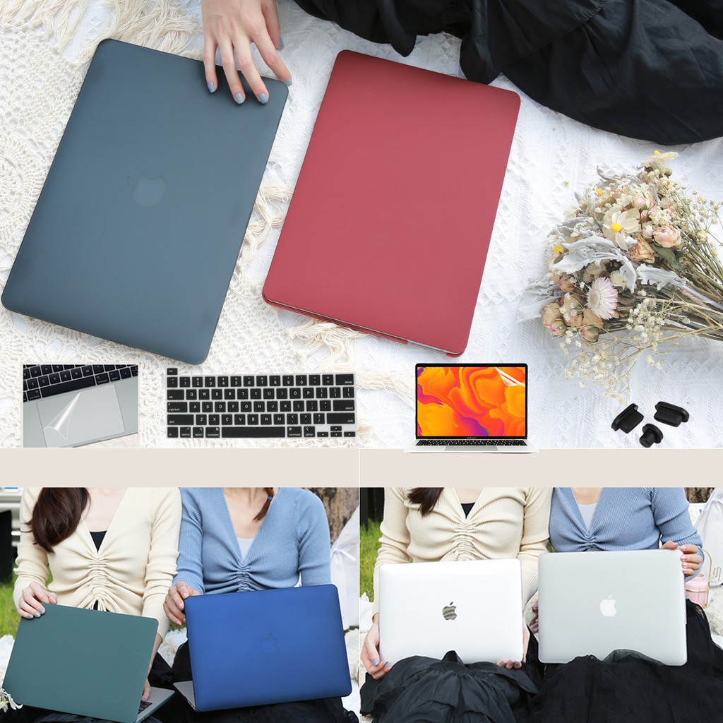 Ốp điện thoại nhám 6 trong 1 cho Macbook Air Case 13 2020 A2337 A2179 A1932 Macbook Pro 13.3 inch A2338 A2289 A2251