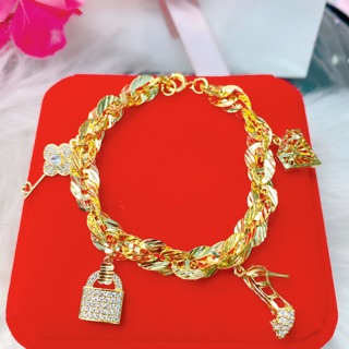 Lắc tay mạ vàng - mẩu Italy hình thật của shop