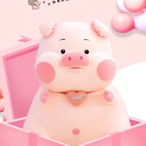 Gấu Bông Heo Má Hồng , Gối Ôm Heo Ú Má HồNg Siêu To KhổNg Lồ Size 70Cm
