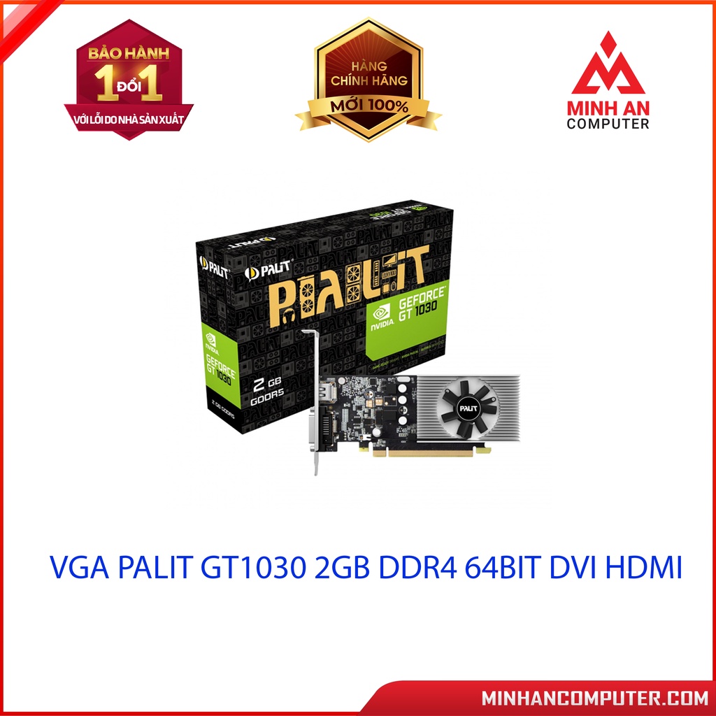 VGA Palit GT1030 2Gb DDR4 64bit DVI HDMI