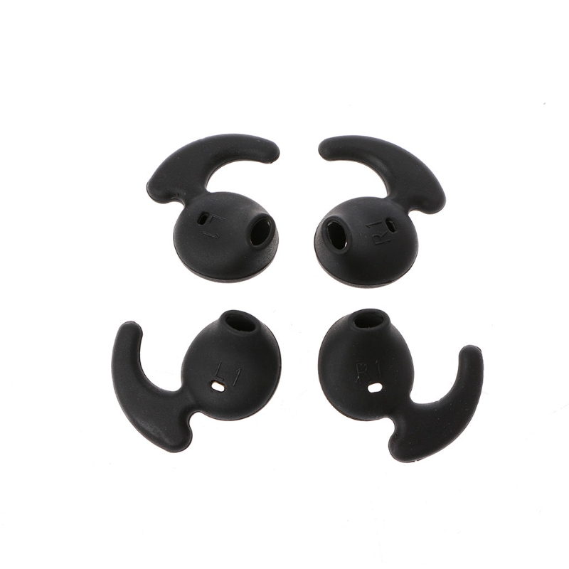 2 Pairs Black Silicone Earbud Eartip Replacement For Samsung S6 Sports Earphone