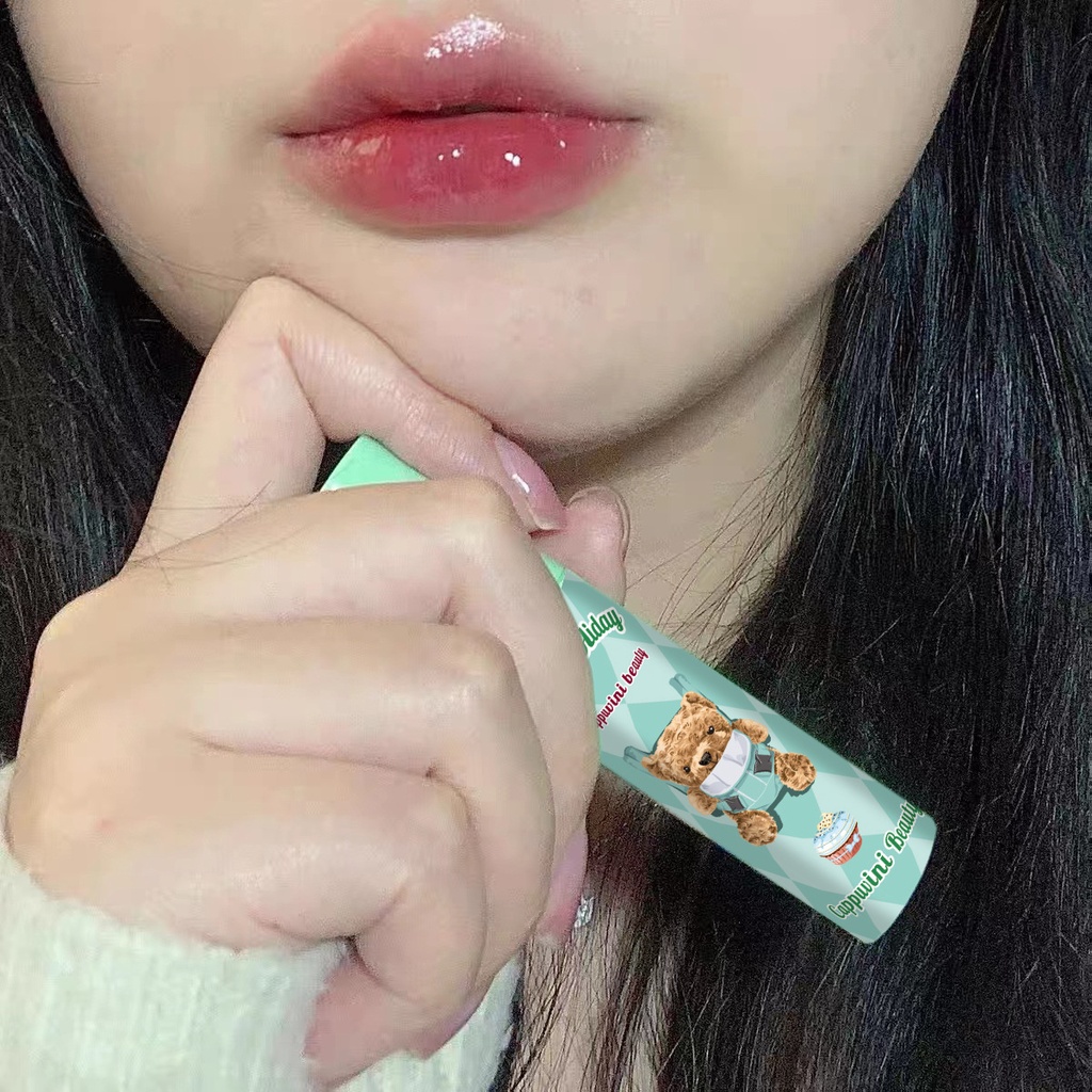 Son Môi Bóng Dưỡng Ẩm Hiệu Ứng Gương Thiết Kế Hình Động Vật Dễ Thương
