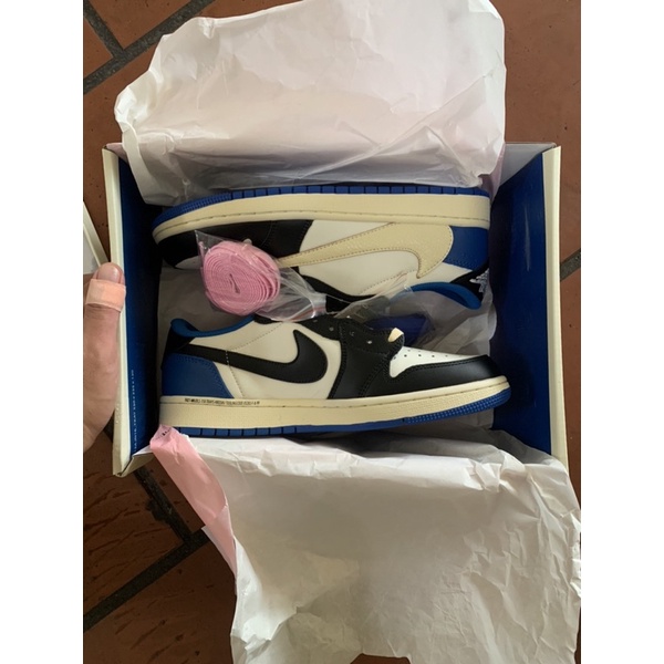 Giày JD cổ thấp xanh trắng travis fragment phiên bản cao cấp