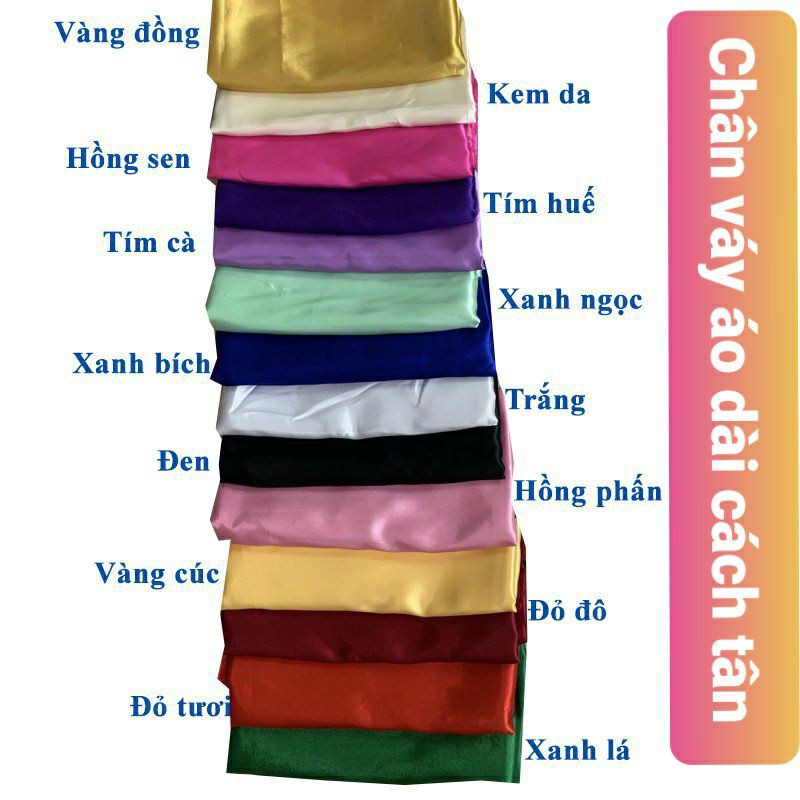 Chân váy may sẵn mặc áo dài cách tân (lưng thun)