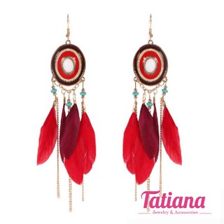 Bông tai tassel lông vũ kitdream - Tatiana - Bh3382 (6 màu)