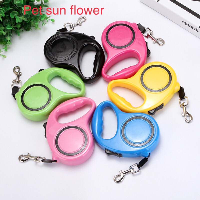 Dây dắt chó tự động thu gọn, dây dắt thiết kế tự thâu dây tiện lợi khi sử dụng