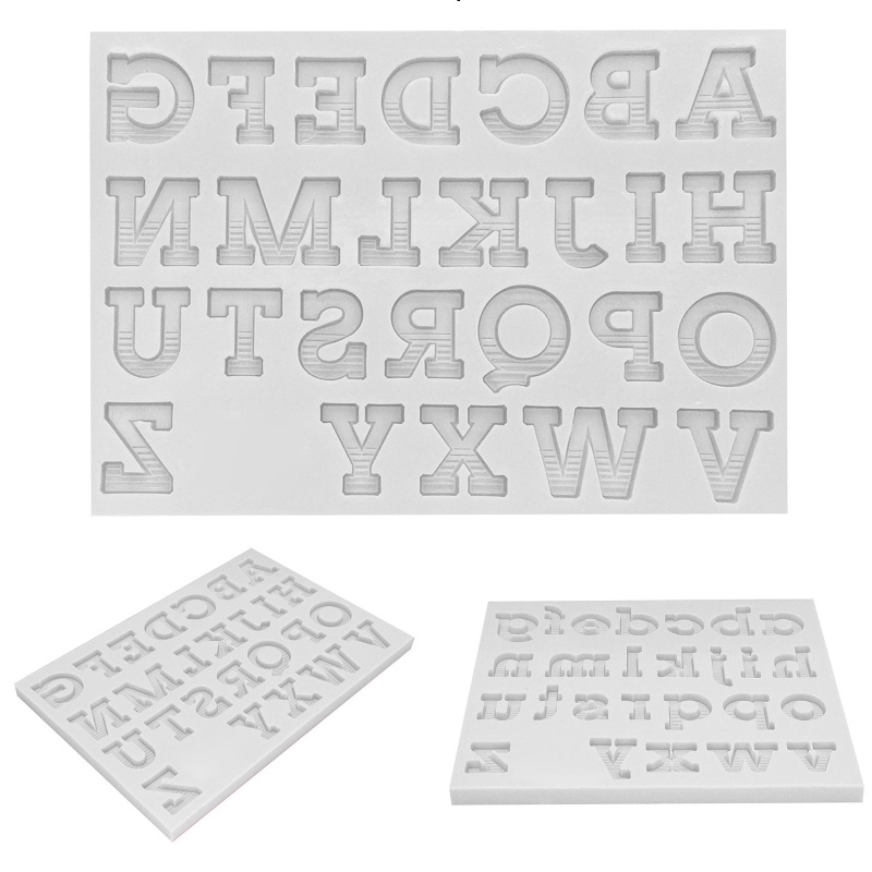 Khuôn Silicone Làm Móc Khóa 26 Chữ Cái Tiếng Anh