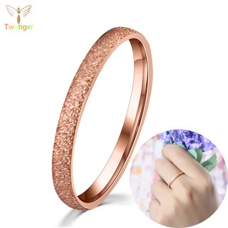 Nhẫn đeo tay titan mạ vàng hồng thời trang cho nữ