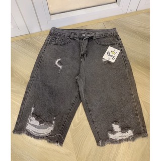 🔅Quần Jeans Ngố Xám Rách Nhẹ