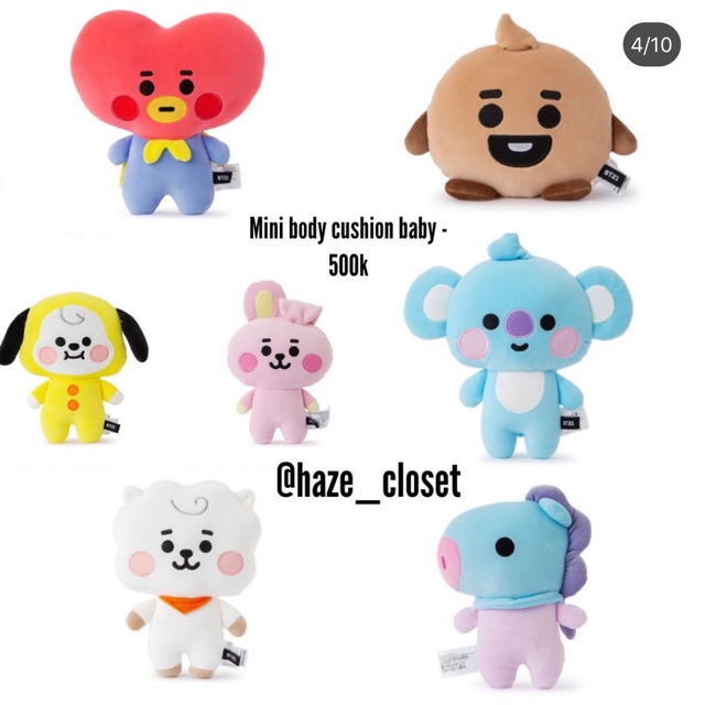 Mini body baby cushion BT21 Official (gấu bông)