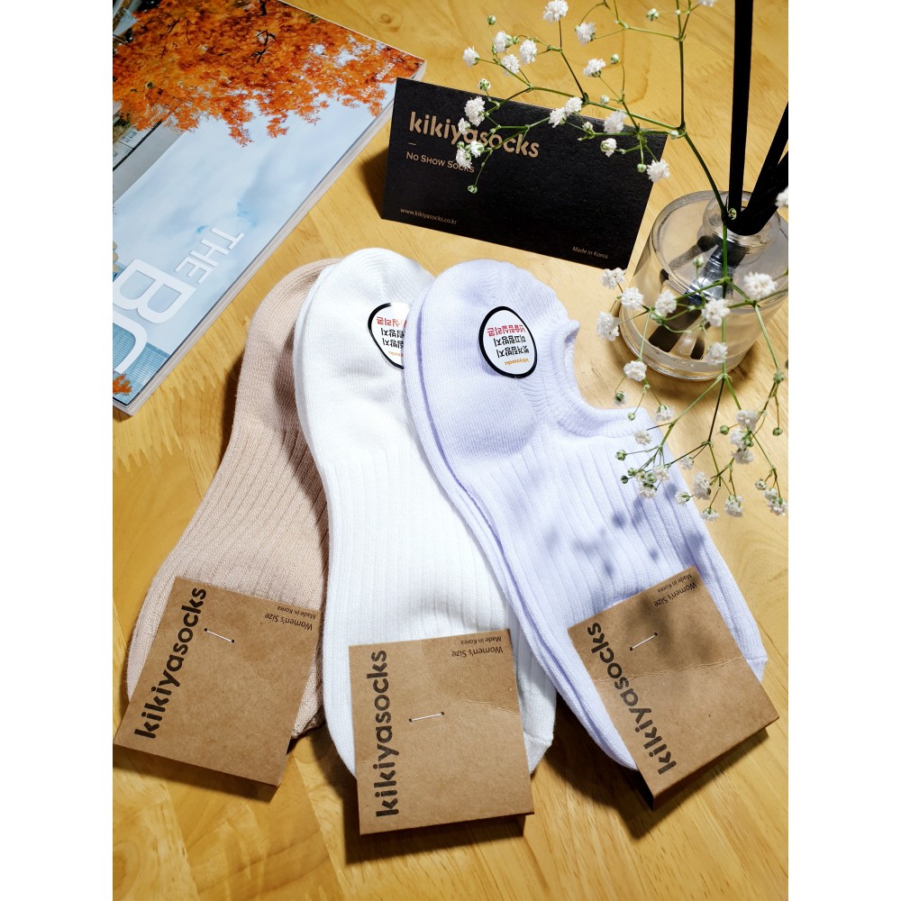 Tất vớ nữ cổ thấp màu trơn Kikiya cao cấp Hàn Quốc W-A-012 (Chính Hãng)