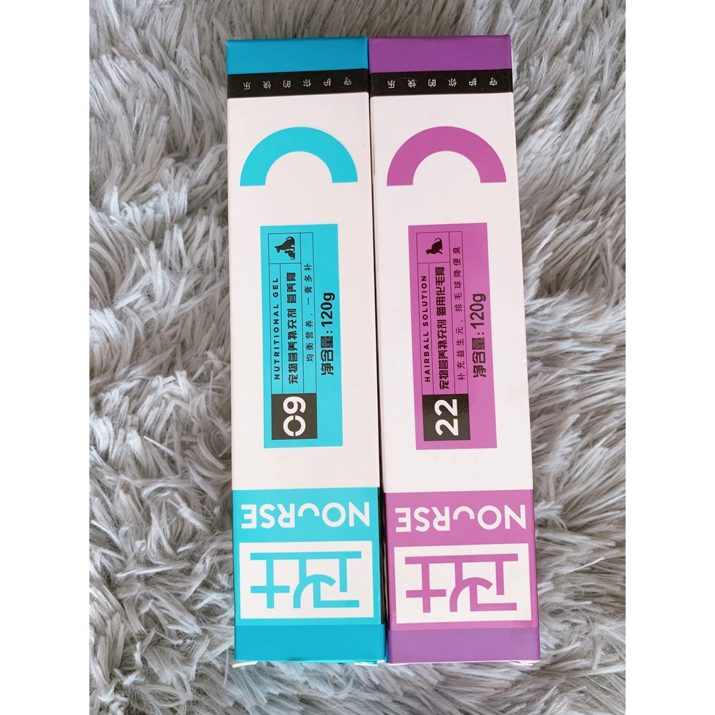 Gel dinh dưỡng Nourse 09 và tiêu búi lông Nourse 22 cho mèo - Nội địa Trung