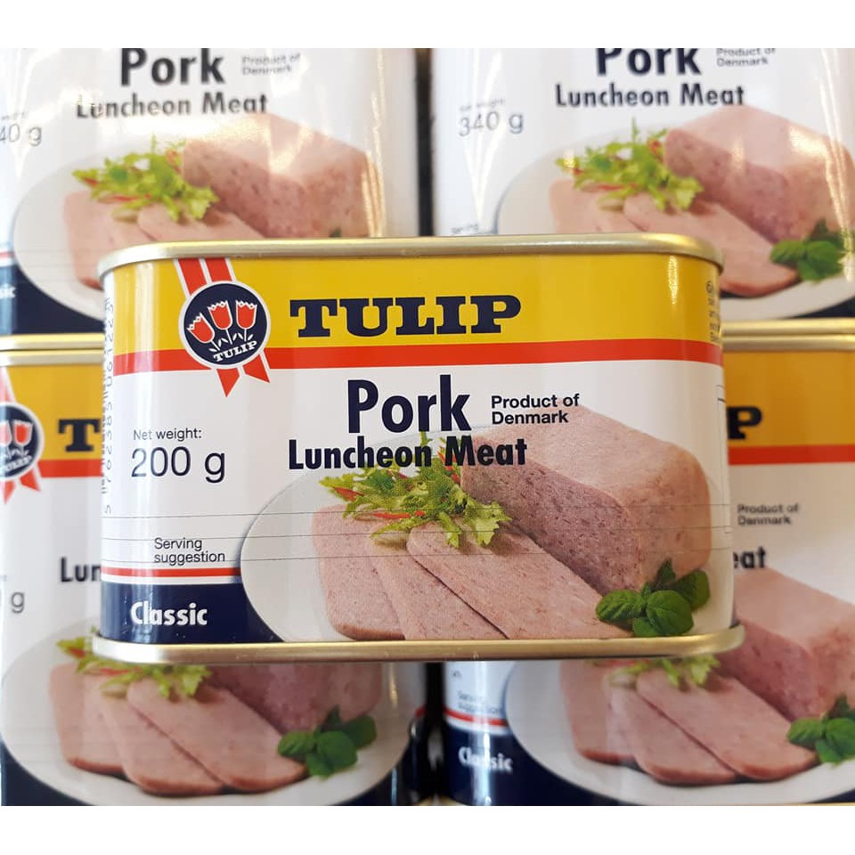 Thịt heo hộp Tulip Pork Luncheon Meat các loại