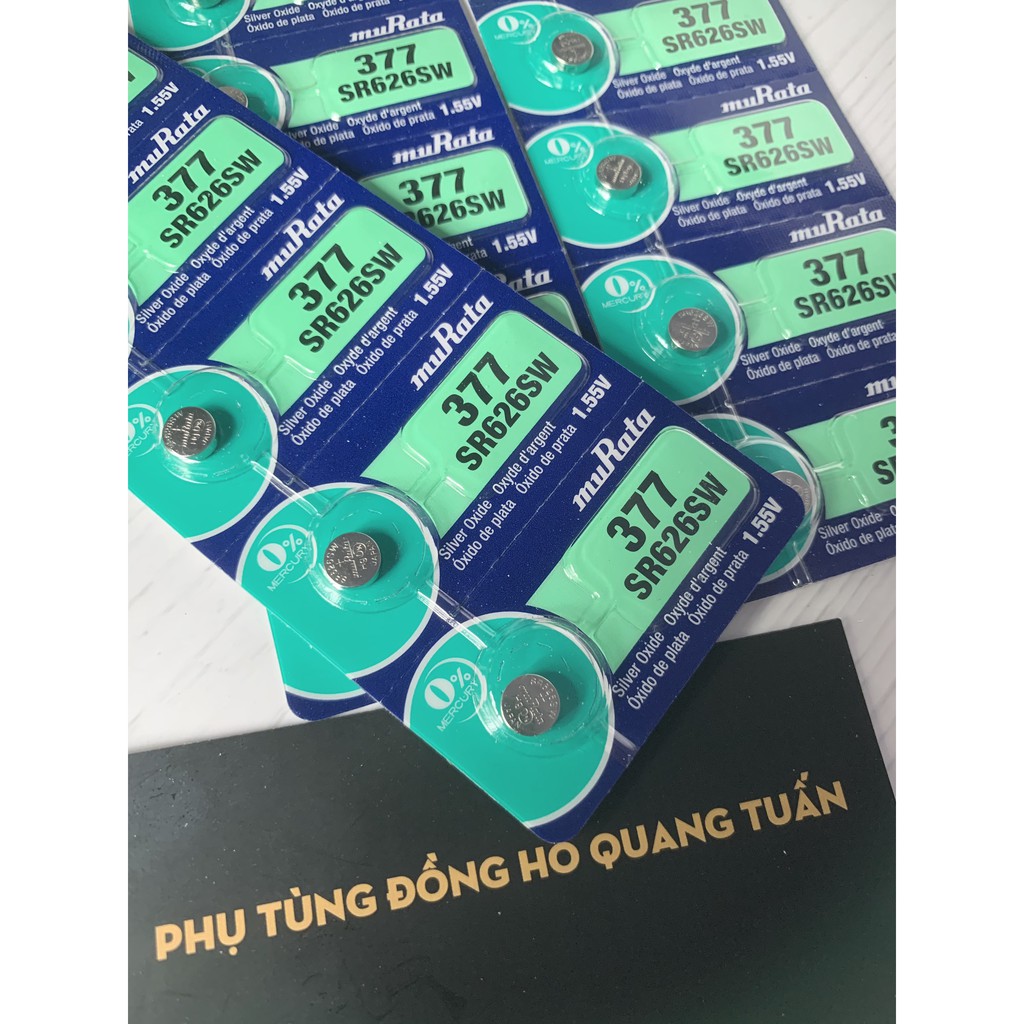Viên pin đồng hồ  murata 626  Sony  377 SR626SW - Pin Sony 626 - 377 vỉ 5 viên